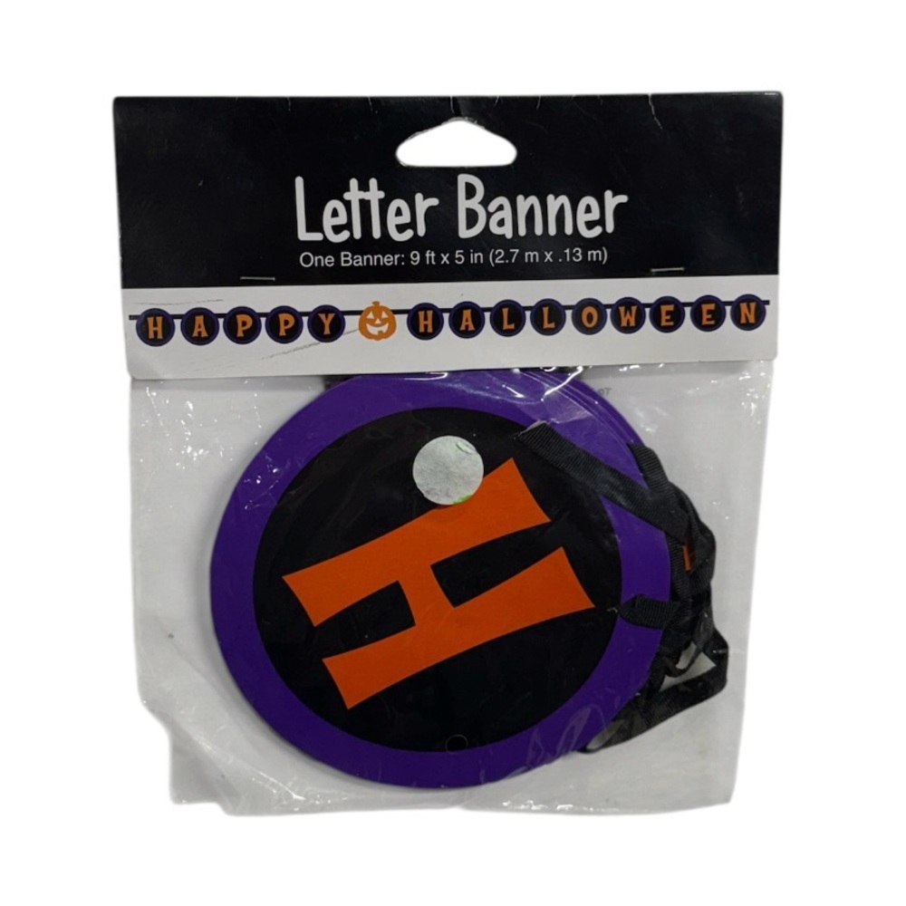 Creative Converting brand happy Halloween letter banner brand new in packaging!